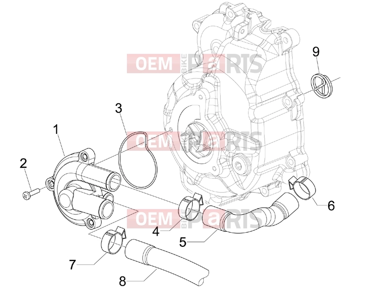 PIAGGIO BV 250 (U.S.A.) Engine » Cooler pump
