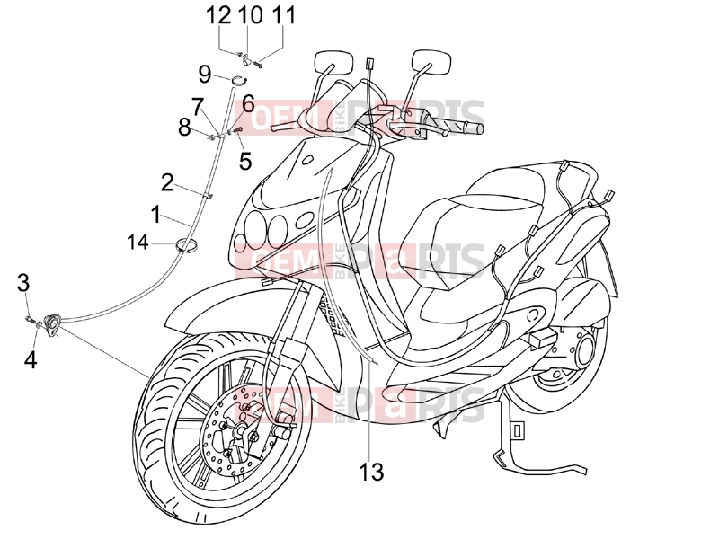 PIAGGIO BV 250 (U.S.A.) Braking system - Transmissions » Transmissions