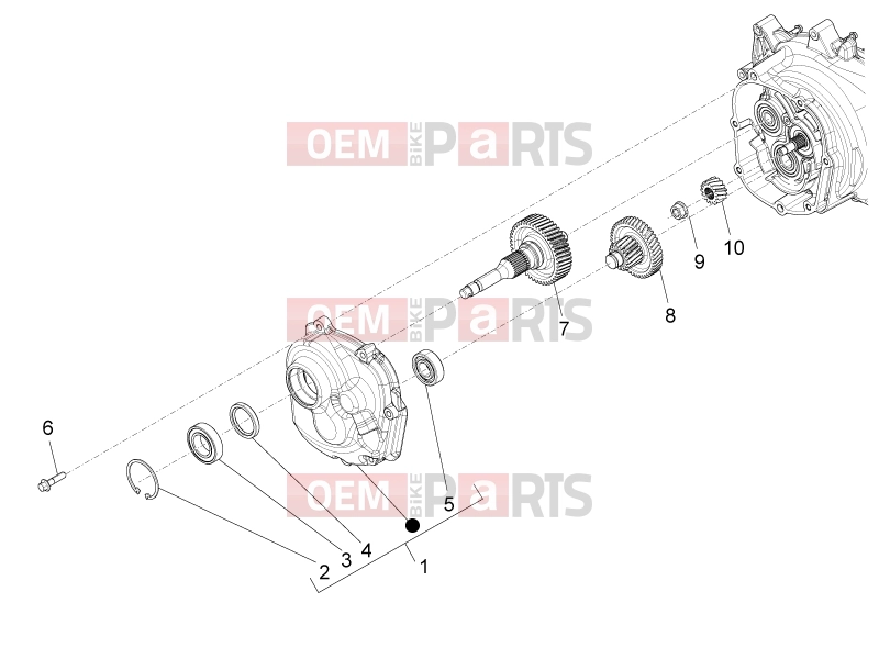 PIAGGIO BV 350 4T 4V ie E3 ( USA / CA ) Engine » Reduction unit