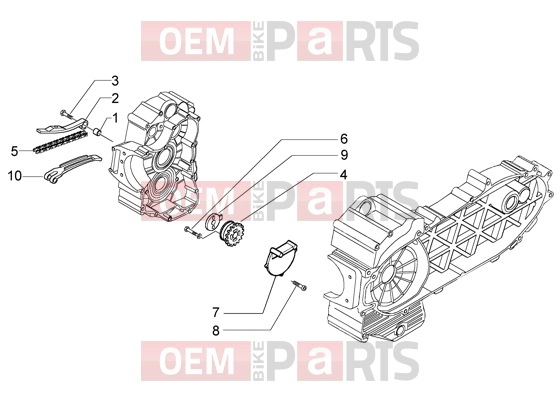 PIAGGIO Engine » Pump group-timing chain