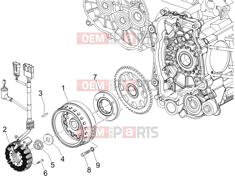 PIAGGIO BV 500 ( USA / CA ) Engine » Flywheel magneto