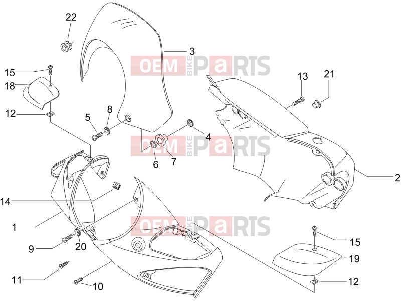 PIAGGIO BV 500 ( USA / CA ) Handlebars/Steering » Handlebars coverages