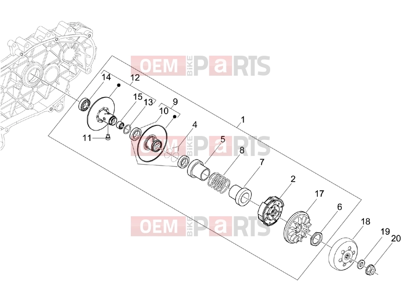 PIAGGIO Carnaby 125 Engine » Driven pulley