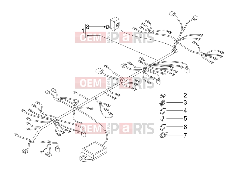 PIAGGIO Carnaby 125 Electrical system » Main cable harness