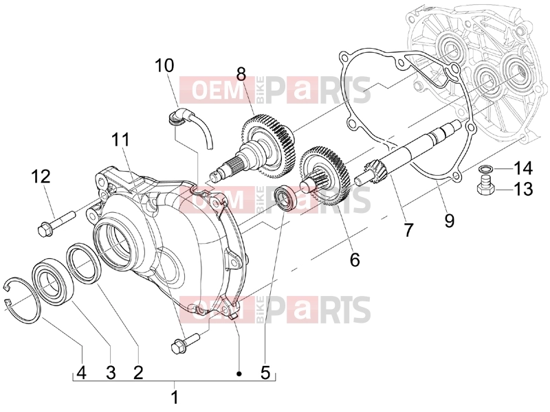 PIAGGIO Carnaby 200 Engine » Reduction unit