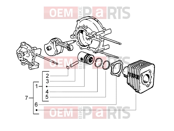 PIAGGIO Engine » Cylinder- piston, assy