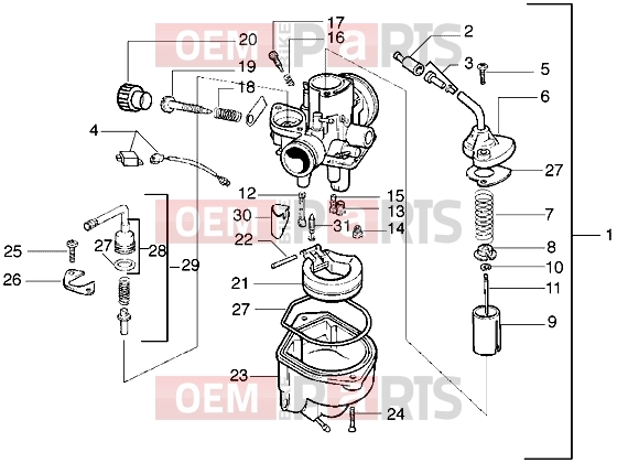 PIAGGIO Engine » Carburettor