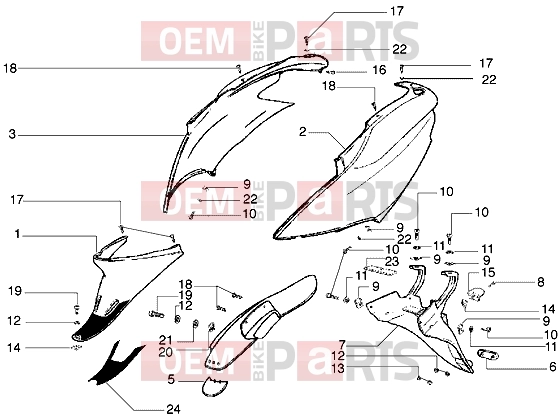 PIAGGIO Chassis » Side covers