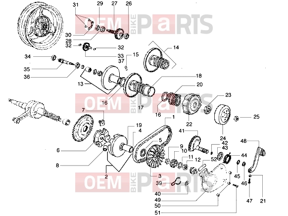 PIAGGIO motorikus alkatrészek  » speed variator, assy.