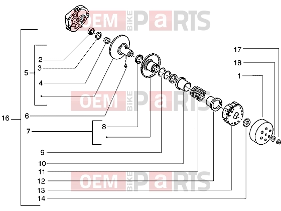 PIAGGIO Engine » Driven pulley