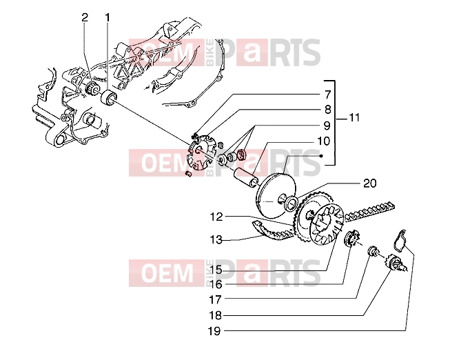 PIAGGIO Engine » Driving pulley