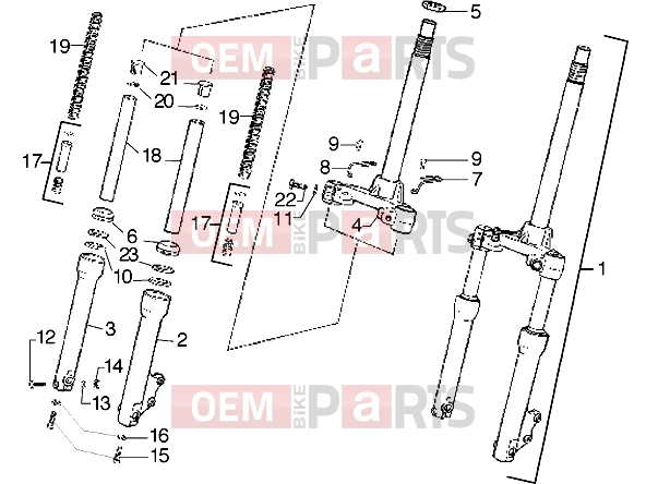 PIAGGIO Suspensions-Wheels » Front fork