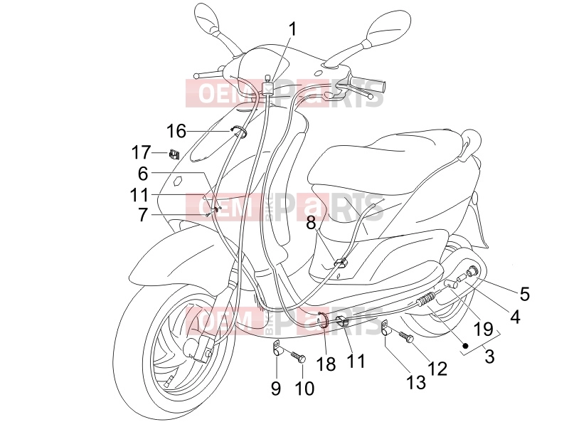 PIAGGIO Fly 100 Braking system - Transmissions » Transmissions