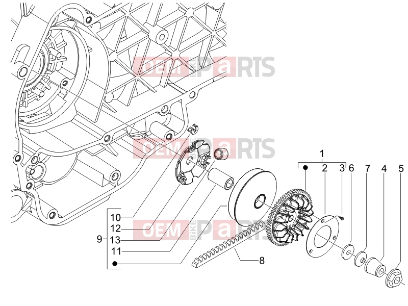 PIAGGIO Fly 125 Engine » Driving pulley