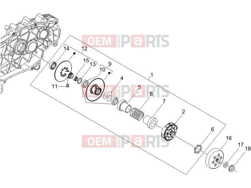 PIAGGIO Fly 125  Engine » Driven pulley