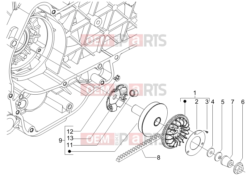 PIAGGIO Fly 125  Engine » Driving pulley