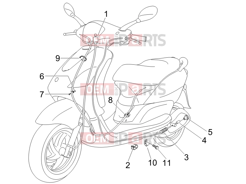 PIAGGIO Fly 125  Braking system - Transmissions » Transmissions