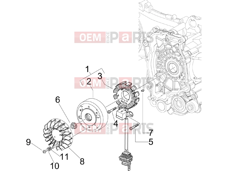 PIAGGIO Fly 125  Engine » Flywheel magneto