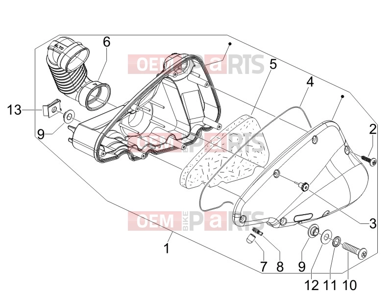 PIAGGIO Fly 125  Engine » Air filter