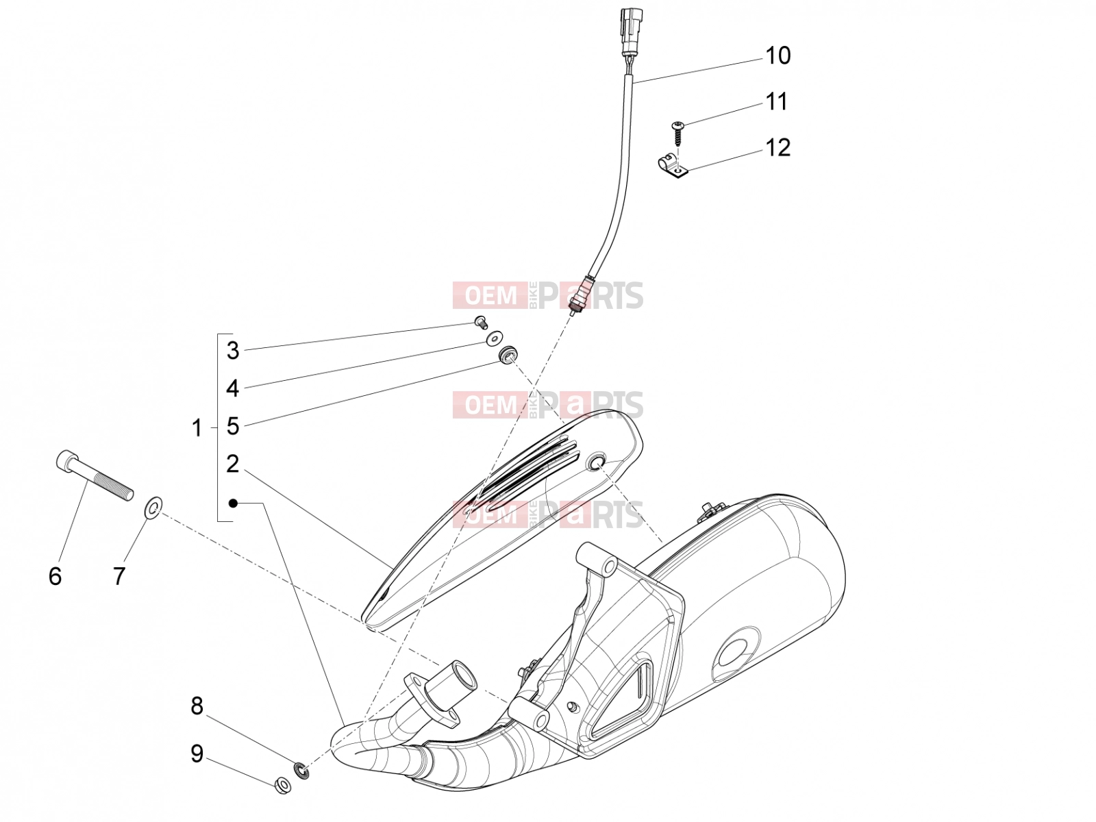 PIAGGIO Fly 125 4T/3V ie Engine » Silencer