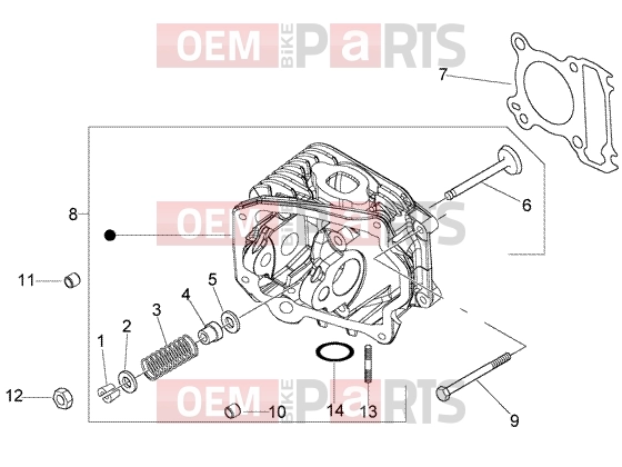 PIAGGIO Engine » Cylinder head-valves
