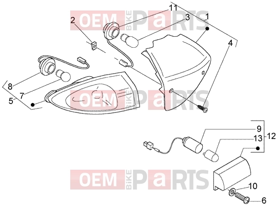 PIAGGIO Electrical system » Rear lights