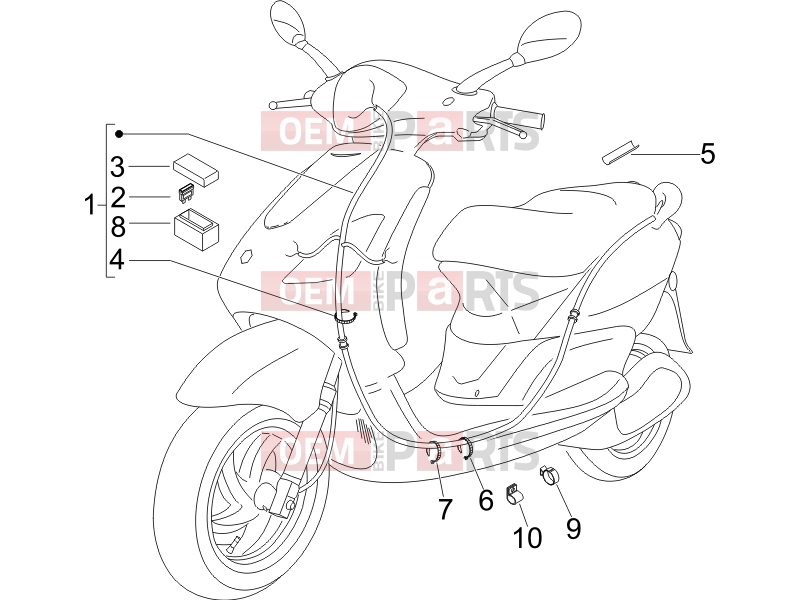 PIAGGIO Fly 150 Electrical system » Main cable harness