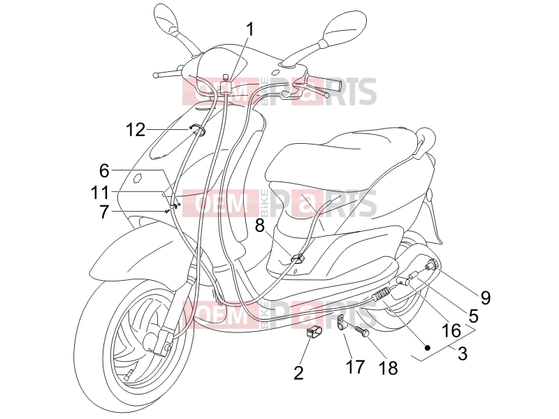 PIAGGIO Fly 150 Braking system - Transmissions » Transmissions