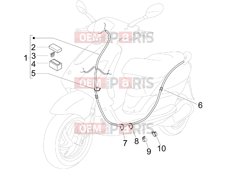 PIAGGIO Fly 150 elektromos rendszer » kábelezés