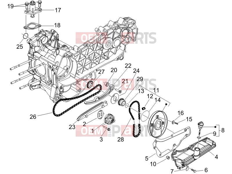 PIAGGIO Fly 150 Engine » Oil pump