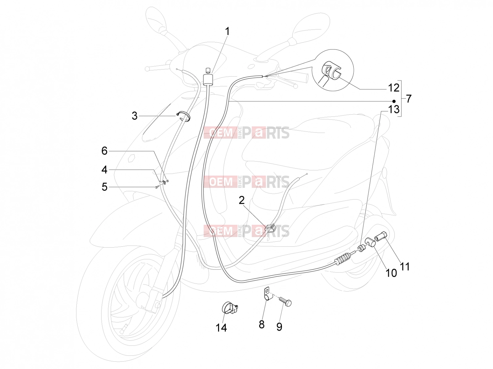 PIAGGIO Fly 150 Braking system - Transmissions » Transmissions
