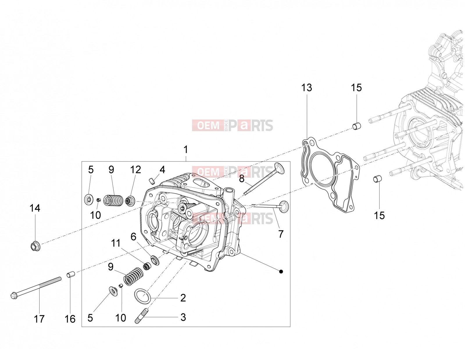 PIAGGIO Fly 150 3V ie Engine » Head unit - Valve