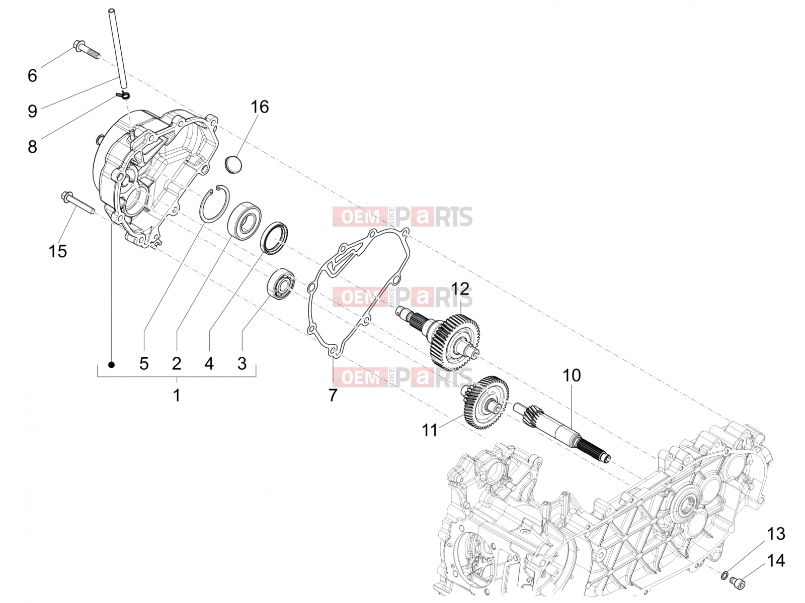 PIAGGIO Fly 150 3V ie Engine » Reduction unit