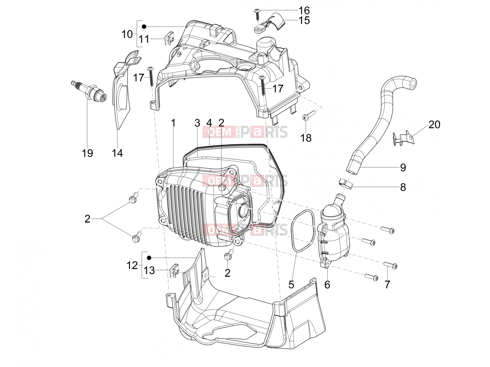 PIAGGIO Fly 150 Engine » Cylinder head cover