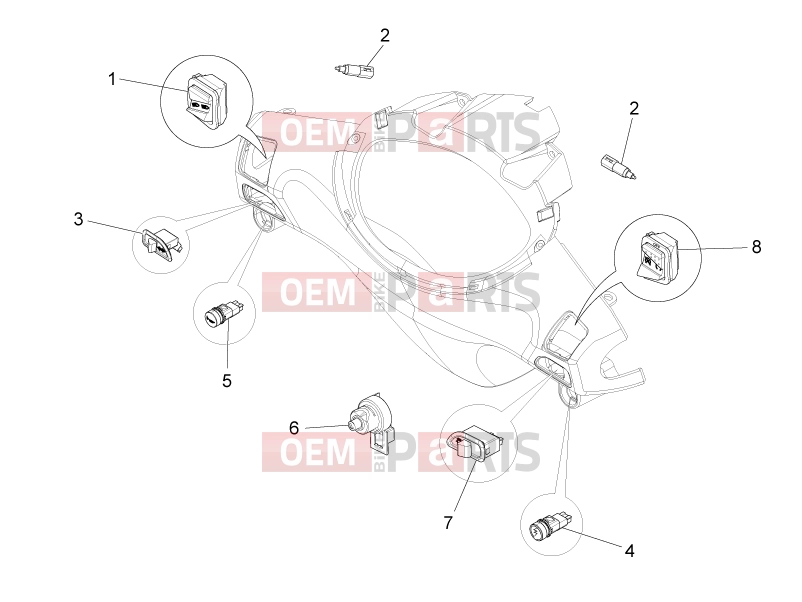 PIAGGIO Fly 150 Electrical system » Selectors - Switches - Buttons