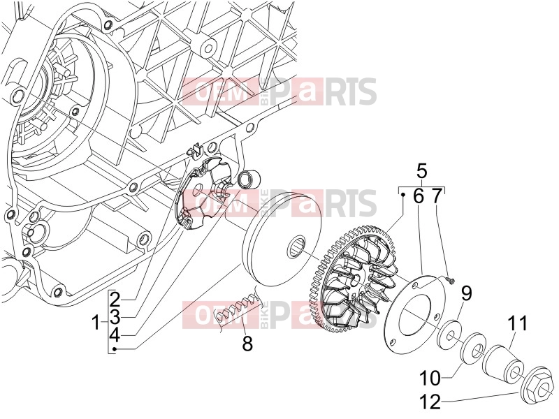 PIAGGIO Fly 150 Engine » Driving pulley