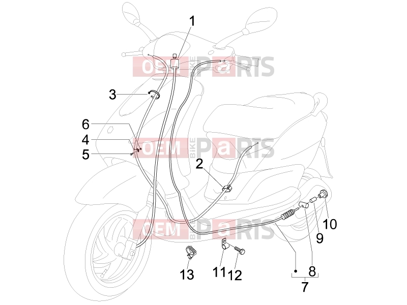 PIAGGIO Fly 150 Braking system - Transmissions » Transmissions