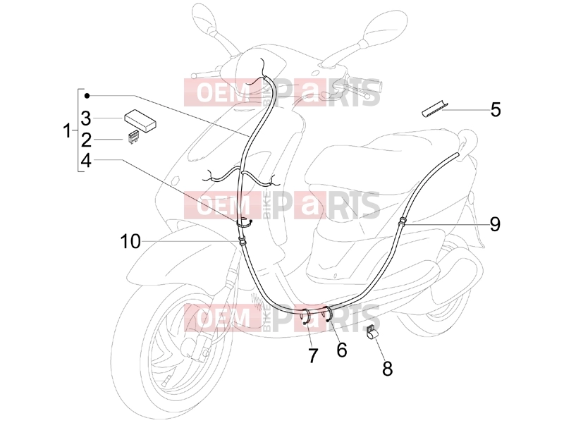 PIAGGIO Fly 50 4T Electrical system » Main cable harness