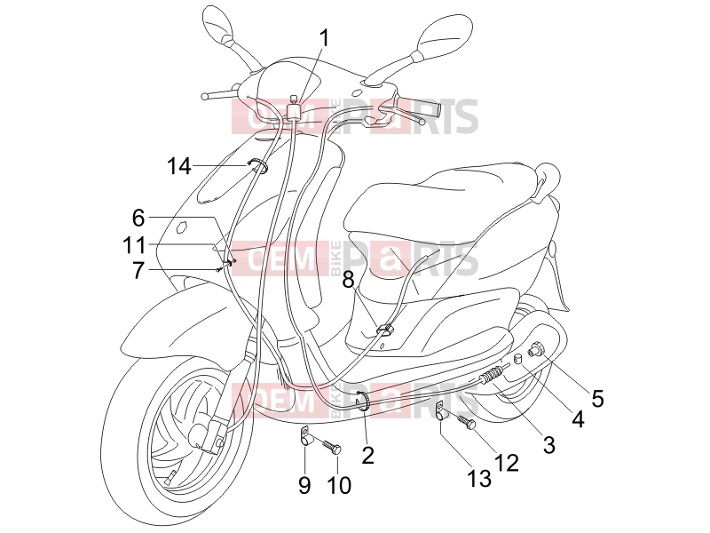 PIAGGIO Fly 50 4T Braking system - Transmissions » Transmissions