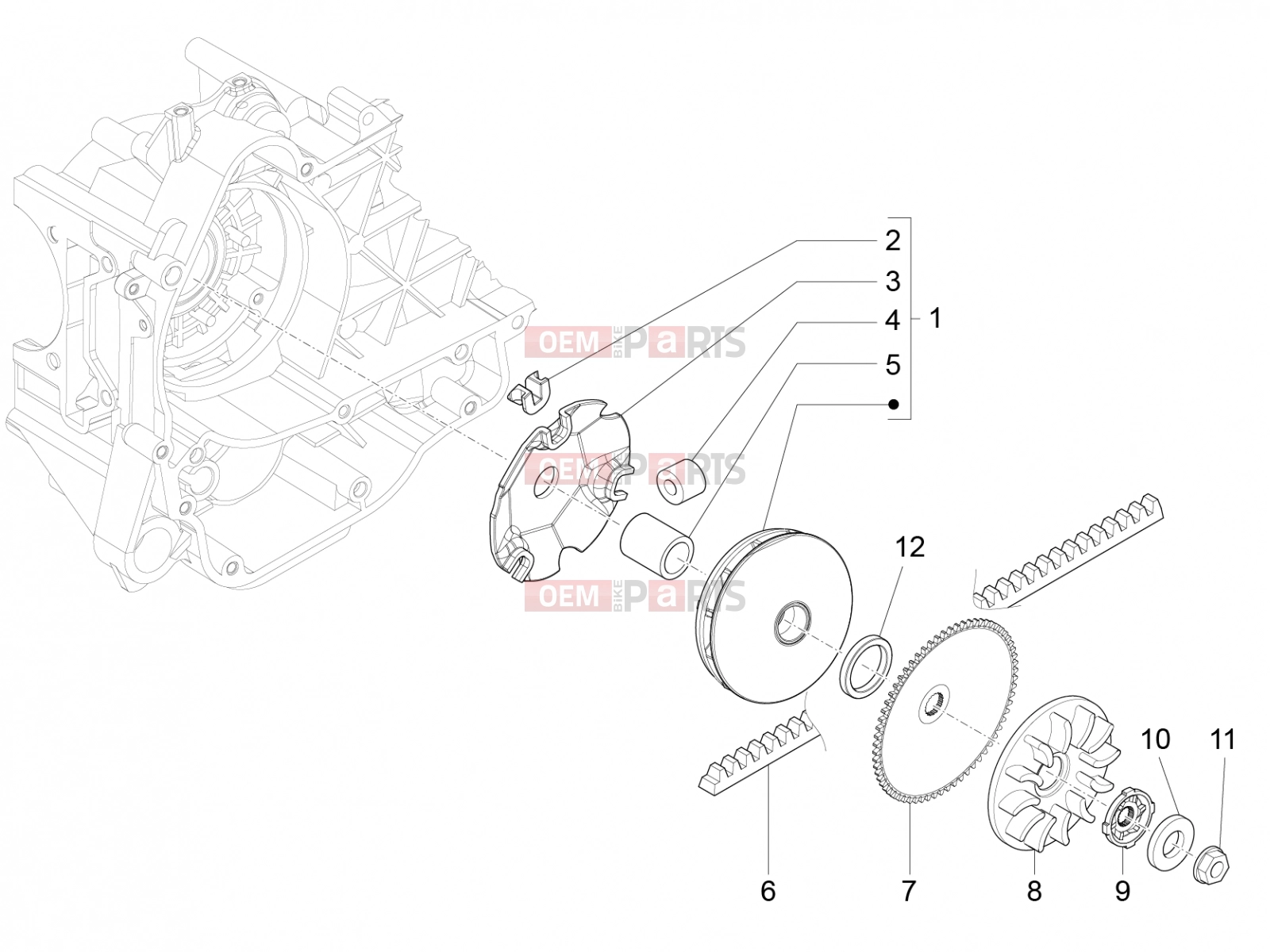 PIAGGIO Fly 50 4T 2V Engine » Driving pulley