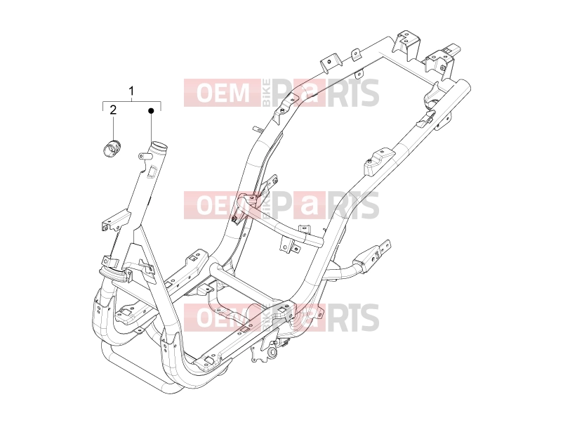 PIAGGIO Fly 50 4T 4V Frame - Plastic parts - Coachwork » Frame/bodywork