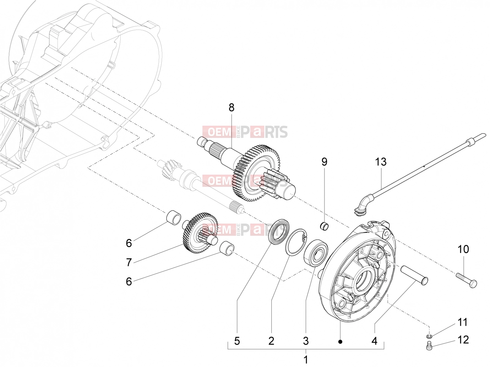 PIAGGIO Fly 50 4T 4V (USA) Engine » Reduction unit