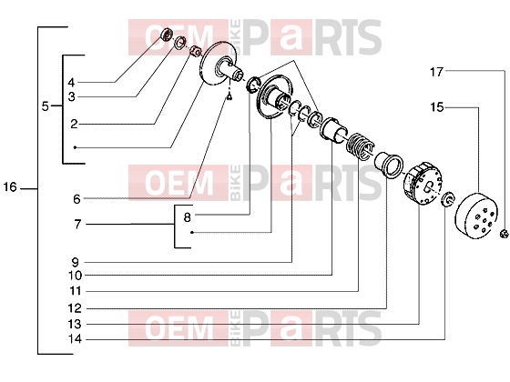 PIAGGIO Engine » Driven pulley