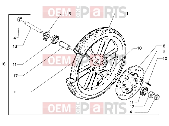 PIAGGIO Suspensions-Wheels » Front wheel