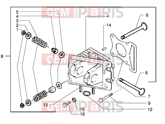 PIAGGIO Engine » Head - valves