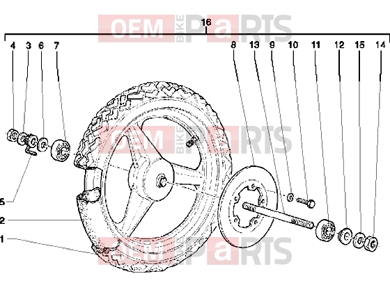 PIAGGIO Suspensions-Wheels » Front wheel