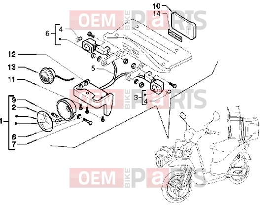 PIAGGIO Electrical system » Headlamp