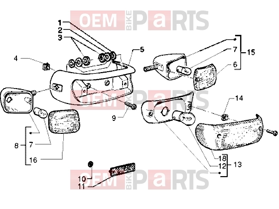 PIAGGIO Electrical system » Rear tail lamp