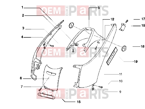 PIAGGIO Chassis » Side covers