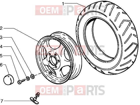 PIAGGIO Suspensions-Wheels » Front wheel